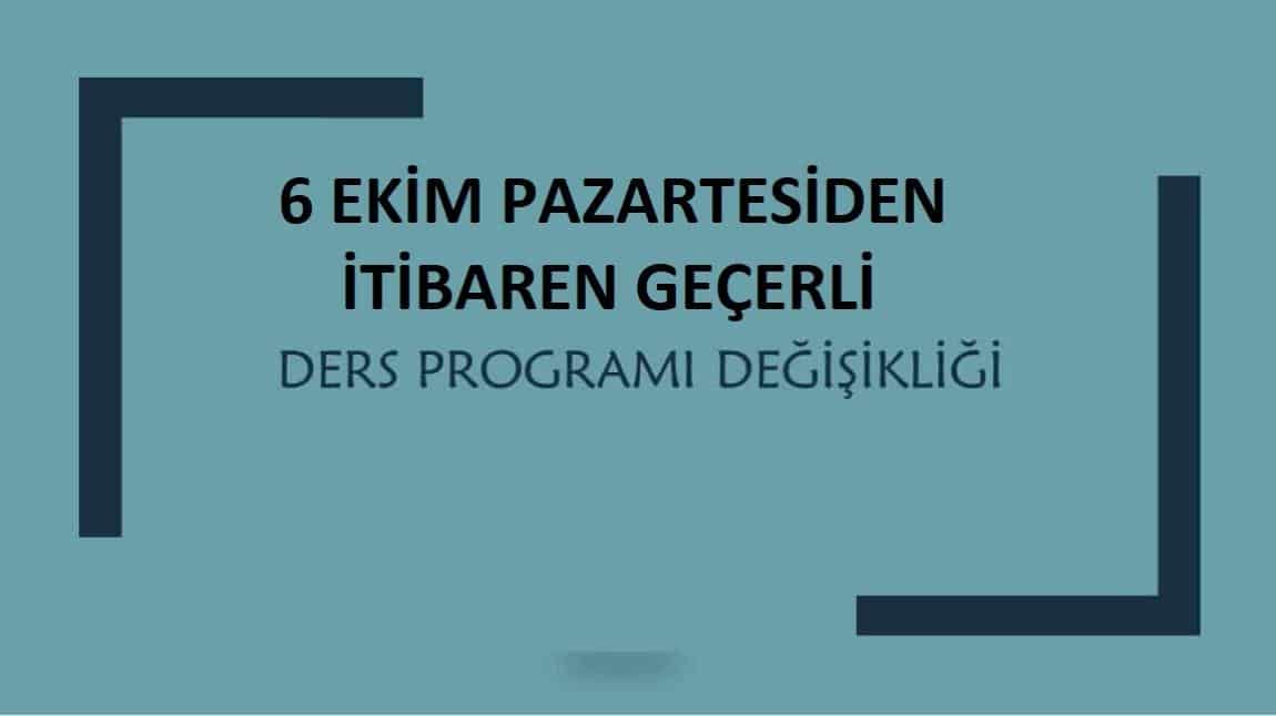 Ders Programı Değişikliği